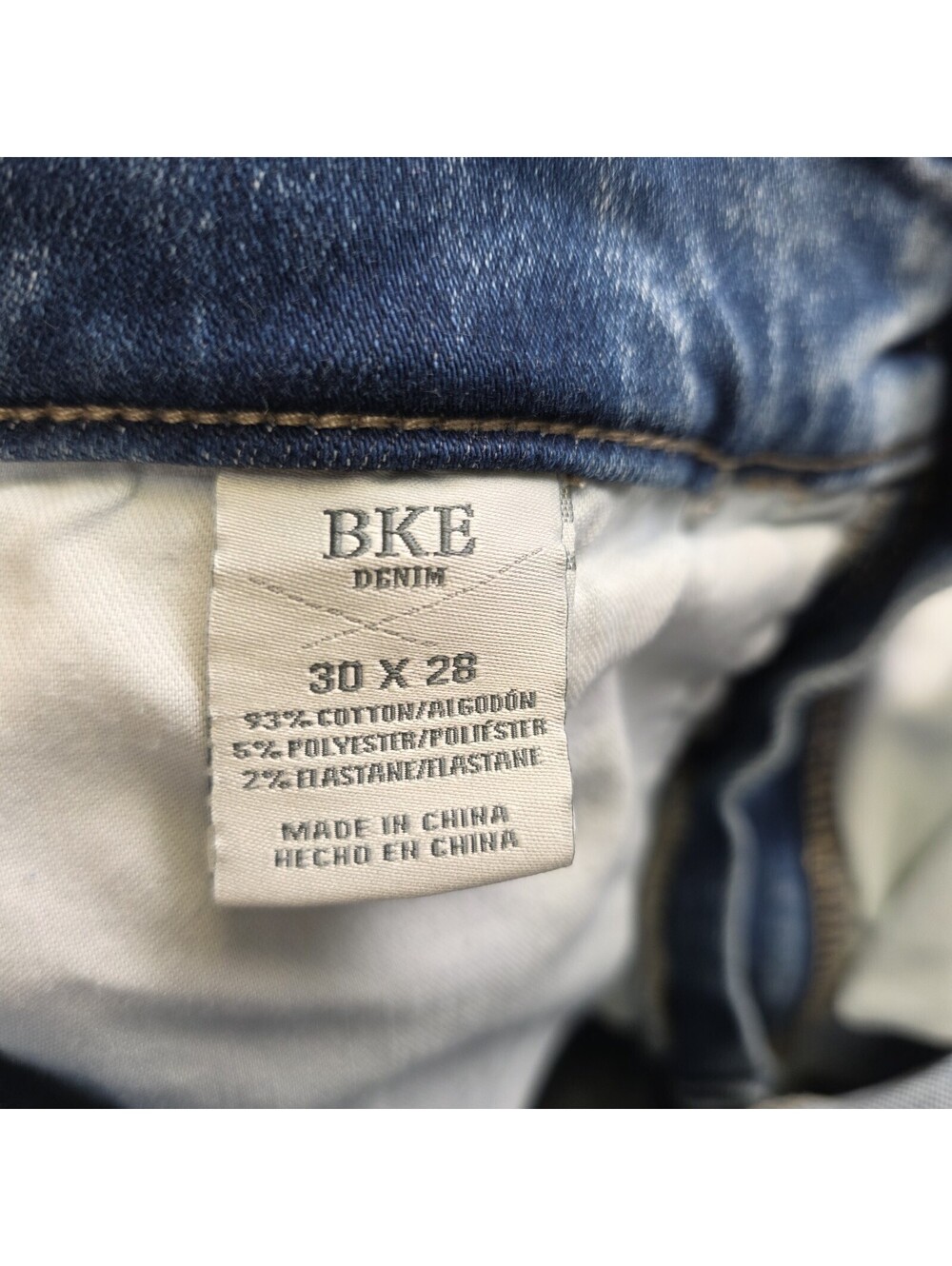 BKE Parker HIgh Rise Cropped Straight Raw Hem Dual Button Women's 30x28 - Picture 5 of 10